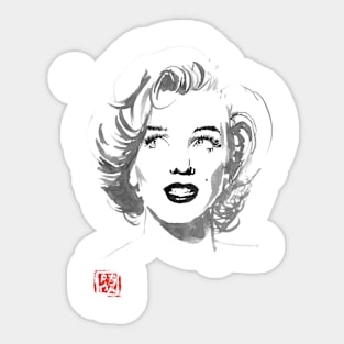 marilyn monroe looks left Sticker